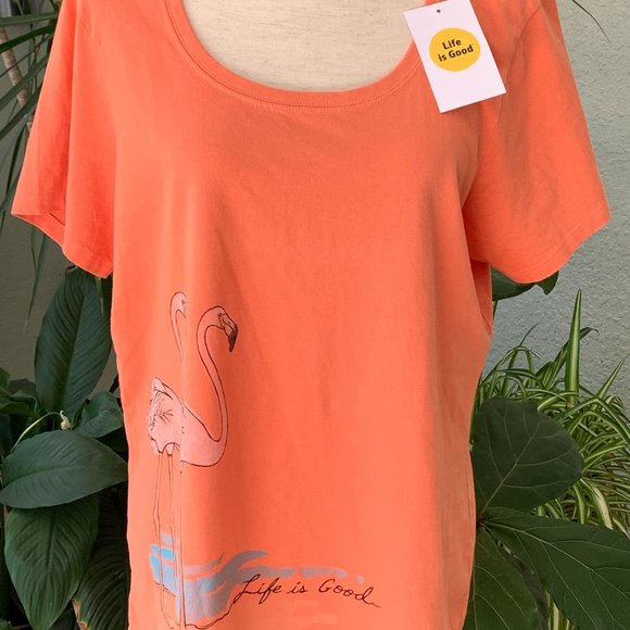 Life is Good Tops - Life is Good flamingo tee shirt